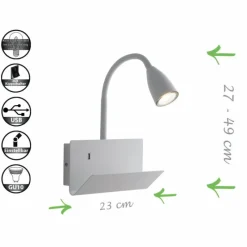 Luce Design Applique murale Luce-Design Gulp Blanc, 1 lumière* Appliques