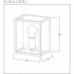 Lampes Vintages & Rétros-Luminaires Lucide Applique murale Lucide ARTHUR Noir, 1 lumière