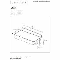 Luminaires Lucide Applique murale Lucide ATKIN LED Noir, 1 lumière* Éclairage Led