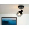 Suspension Verre Fumé-Luminaires Lucide Applique murale Lucide BJORN Noir, 1 lumière