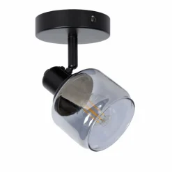 Suspension Verre Fumé-Luminaires Lucide Applique murale Lucide BJORN Noir, 1 lumière