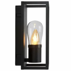 Luminaires Rustiques-Luminaires Lucide Applique murale Lucide CARLYN Noir, 1 lumière