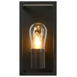 Luminaires Rustiques-Luminaires Lucide Applique murale Lucide CARLYN Noir, 1 lumière
