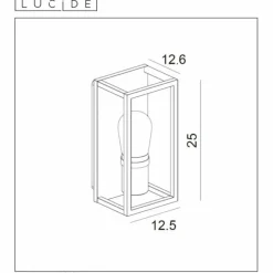 Luminaires Rustiques-Luminaires Lucide Applique murale Lucide CARLYN Noir, 1 lumière