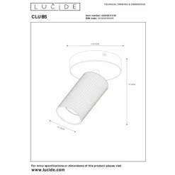 Luminaires Lucide Applique murale Lucide CLUBS Noir, 1 lumière* Spots Et Projecteurs