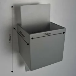 Luminaires Lucide Applique murale Lucide CUBO Acier inoxydable, 1 lumière* Appliques