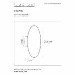 Luminaires Lucide Applique murale Lucide EKLYPS LED Laiton, 1 lumière* Appliques