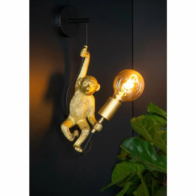 Lampes Dorées-Luminaires Lucide Applique murale Lucide EXTRAVAGANZA CHIMP Noir, 1 lumière
