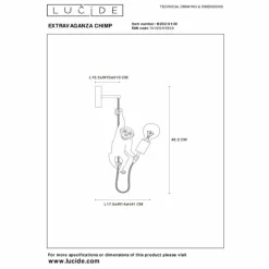 Lampes Dorées-Luminaires Lucide Applique murale Lucide EXTRAVAGANZA CHIMP Noir, 1 lumière