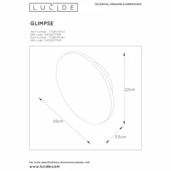 Lampes Dorées-Luminaires Lucide Applique murale Lucide GLIMPSE LED Blanc, 1 lumière