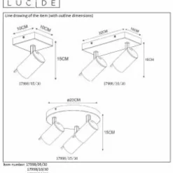 Luminaires Lucide Applique murale Lucide GRONY Noir, 1 lumière* Appliques