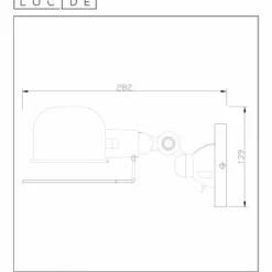 Lampes Industrielles-Luminaires Lucide Applique murale Lucide HONORE Rouille, 1 lumière