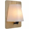 Luminaires Rustiques-Luminaires Lucide Applique murale Lucide IDAHO Bois foncé, 1 lumière