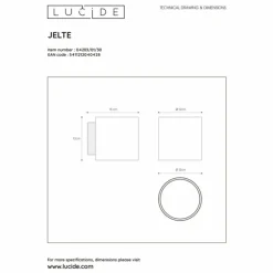 Luminaires Lucide Applique murale Lucide JELTE Noir, 1 lumière