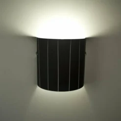Luminaires Lucide Applique murale Lucide Lino Noir, 1 lumière