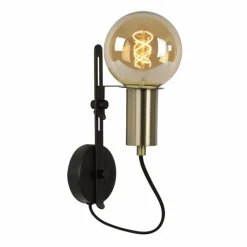 Lampes Vintages & Rétros-Luminaires Lucide Applique murale Lucide MALCOLM Noir, 1 lumière