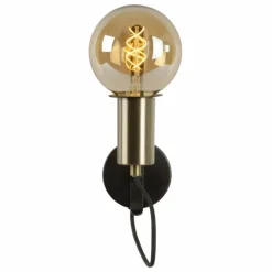 Lampes Vintages & Rétros-Luminaires Lucide Applique murale Lucide MALCOLM Noir, 1 lumière