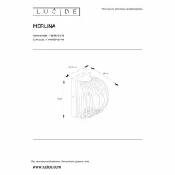 Luminaires Lucide Applique murale Lucide MERLINA Rose, 1 lumière* Appliques