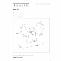 Luminaires Lucide Applique murale Lucide MOOSE Blanc, 1 lumière* Appliques