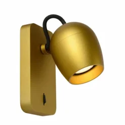 Lampes Dorées-Luminaires Lucide Applique murale Lucide PRESTON LED Or, Laiton, 1 lumière