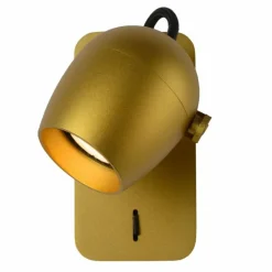 Lampes Dorées-Luminaires Lucide Applique murale Lucide PRESTON LED Or, Laiton, 1 lumière