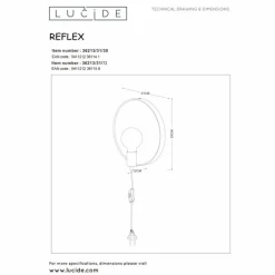 Luminaires Scandinaves-Luminaires Lucide Applique murale Lucide REFLEX Bois clair, 1 lumière