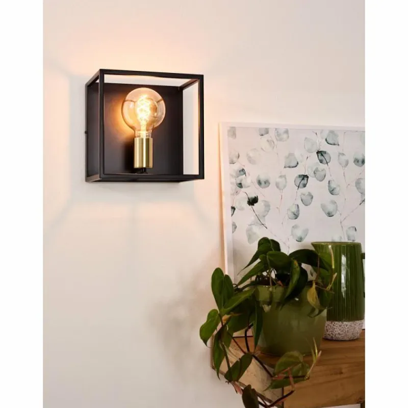 Luminaires Rustiques-Luminaires Lucide Applique murale Lucide RUBEN Noir, 1 lumière