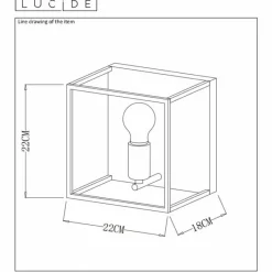 Luminaires Rustiques-Luminaires Lucide Applique murale Lucide RUBEN Noir, 1 lumière