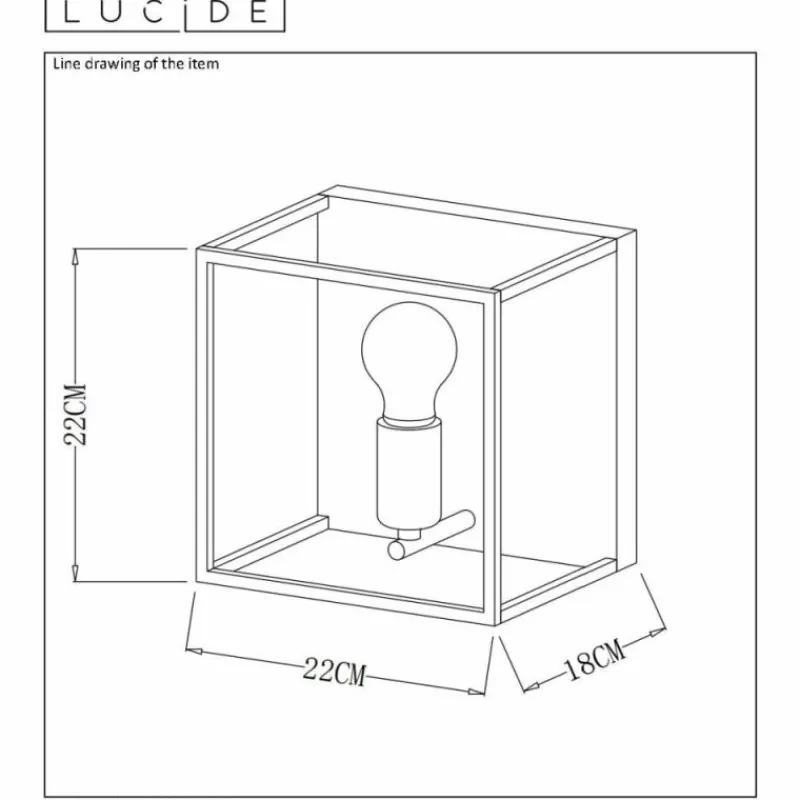 Luminaires Rustiques-Luminaires Lucide Applique murale Lucide RUBEN Noir, 1 lumière
