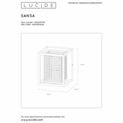 Lampes Dorées-Luminaires Lucide Applique murale Lucide SANSA Noir, 1 lumière