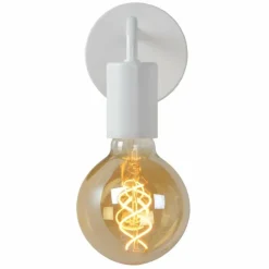 Lampes Vintages & Rétros-Luminaires Lucide Applique murale Lucide SCOTT Blanc, 1 lumière