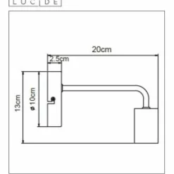Lampes Vintages & Rétros-Luminaires Lucide Applique murale Lucide SCOTT Blanc, 1 lumière