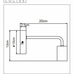 Lampes Vintages & Rétros-Luminaires Lucide Applique murale Lucide SCOTT Noir, 1 lumière