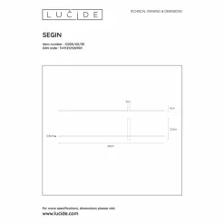 Luminaires Lucide Applique murale Lucide SEGIN LED Noir, 1 lumière* Éclairage Led