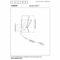 Lampes Dorées-Luminaires Lucide Applique murale Lucide TASMAN Or, Laiton, 1 lumière
