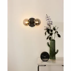 Luminaires Scandinaves-Luminaires Lucide Applique murale Lucide TYCHO Noir, 2 lumières
