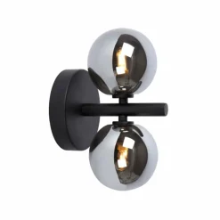 Luminaires Scandinaves-Luminaires Lucide Applique murale Lucide TYCHO Noir, 2 lumières