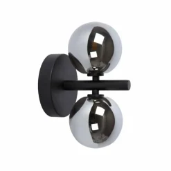 Luminaires Scandinaves-Luminaires Lucide Applique murale Lucide TYCHO Noir, 2 lumières