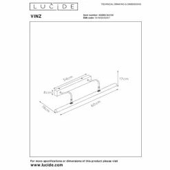 Lampes Dorées-Luminaires Lucide Applique murale Lucide VINZ Or, Laiton, 2 lumières