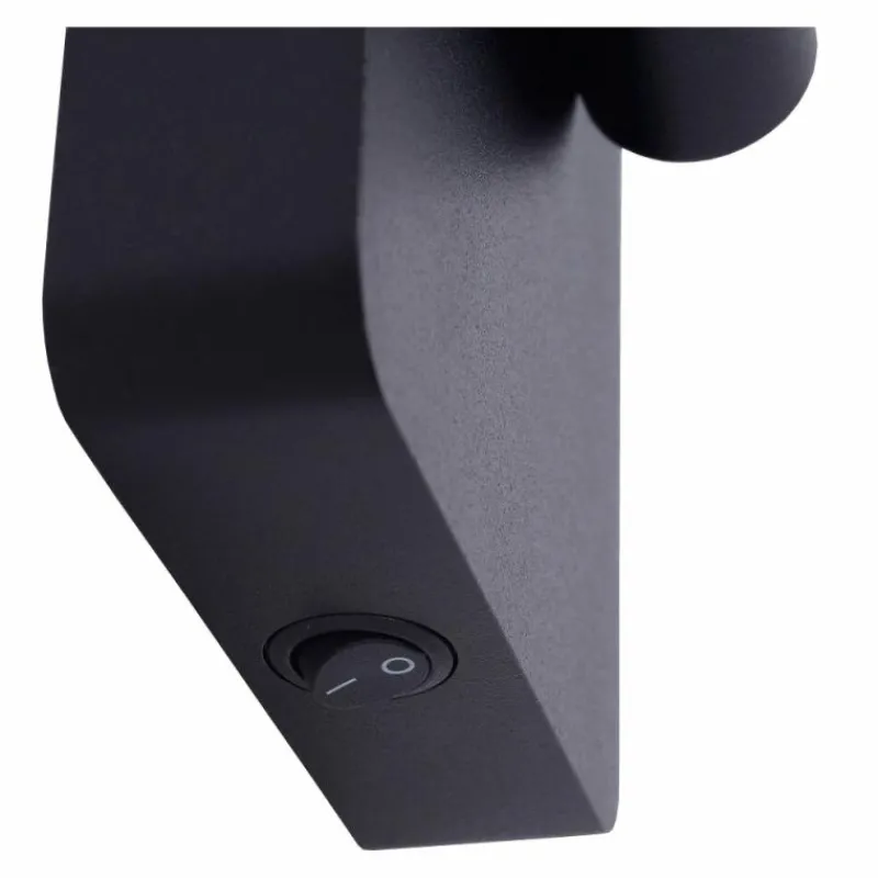 Luminaires Rustiques-Luminaires Lucide Applique murale Lucide WYGO LED Noir, 1 lumière