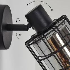 Suspension Verre Fumé-hofstein Applique murale Lungernsee Noir, 1 lumière