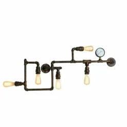 Lampes Industrielles-Luminaires Lutec Applique murale Lutec AMACORD Brun, 5 lumières