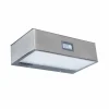 Luminaires Lutec Applique murale Lutec BRICK LED Acier inoxydable, 1 lumière, Détecteur de mouvement