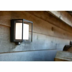 Luminaires Lutec Applique murale Lutec Curtis Solar LED Anthracite, 1 lumière, Détecteur de mouvement