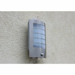 Luminaires Lutec Applique murale Lutec SLIM LED Acier inoxydable, 1 lumière, Détecteur de mouvement