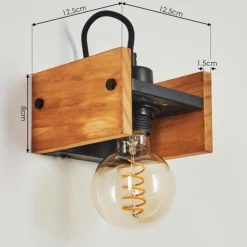 Lampes Vintages & Rétros-hofstein Applique murale Maahui Écru, Noir, 1 lumière