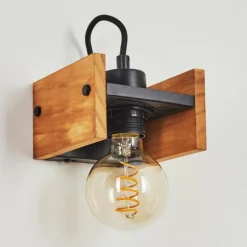 Lampes Vintages & Rétros-hofstein Applique murale Maahui Écru, Noir, 1 lumière