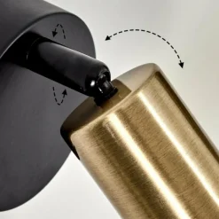 hofstein Applique murale Maidford Laiton, Noir, 1 lumière