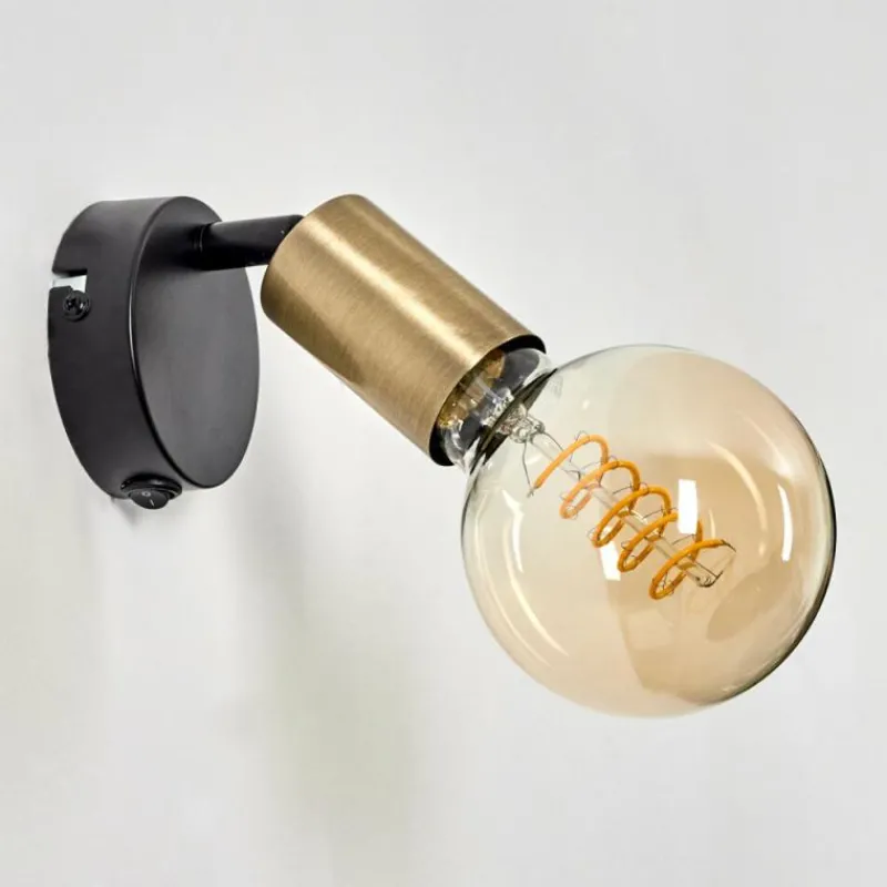 hofstein Applique murale Maidford Laiton, Noir, 1 lumière