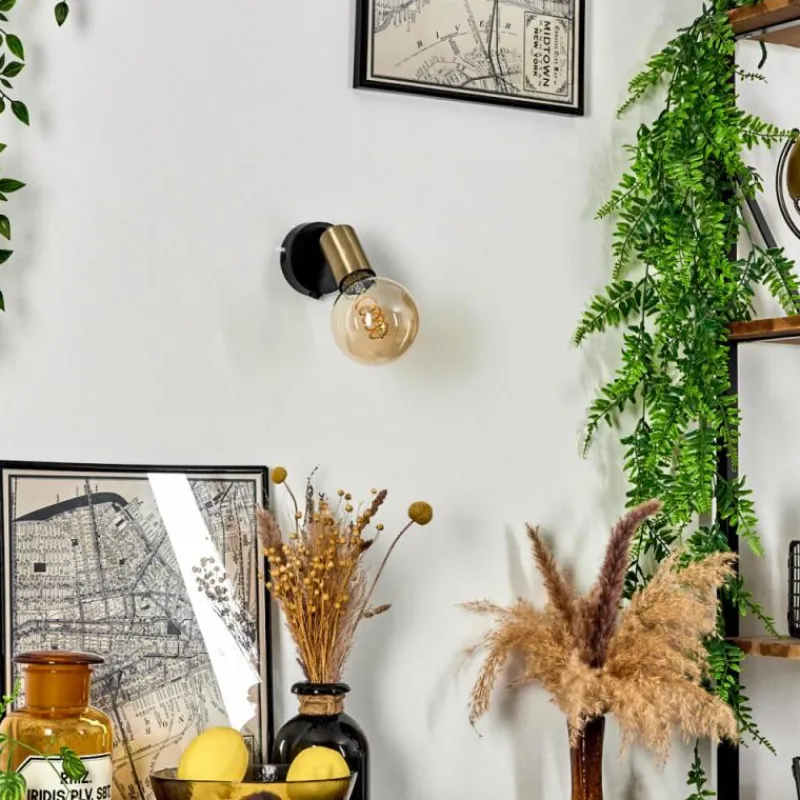 hofstein Applique murale Maidford Laiton, Noir, 1 lumière